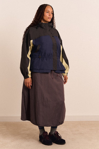 Athena Raincoat - Navy/Sage