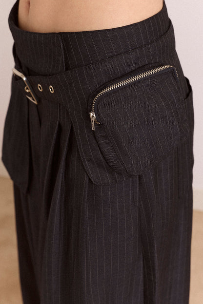 Mavi Tailored Balloon - Navy Pinstripe