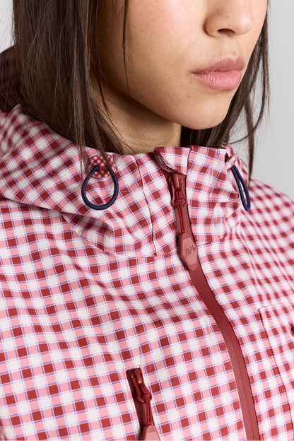 Matilda Waterproof Raincoat - Cherry Gingham
